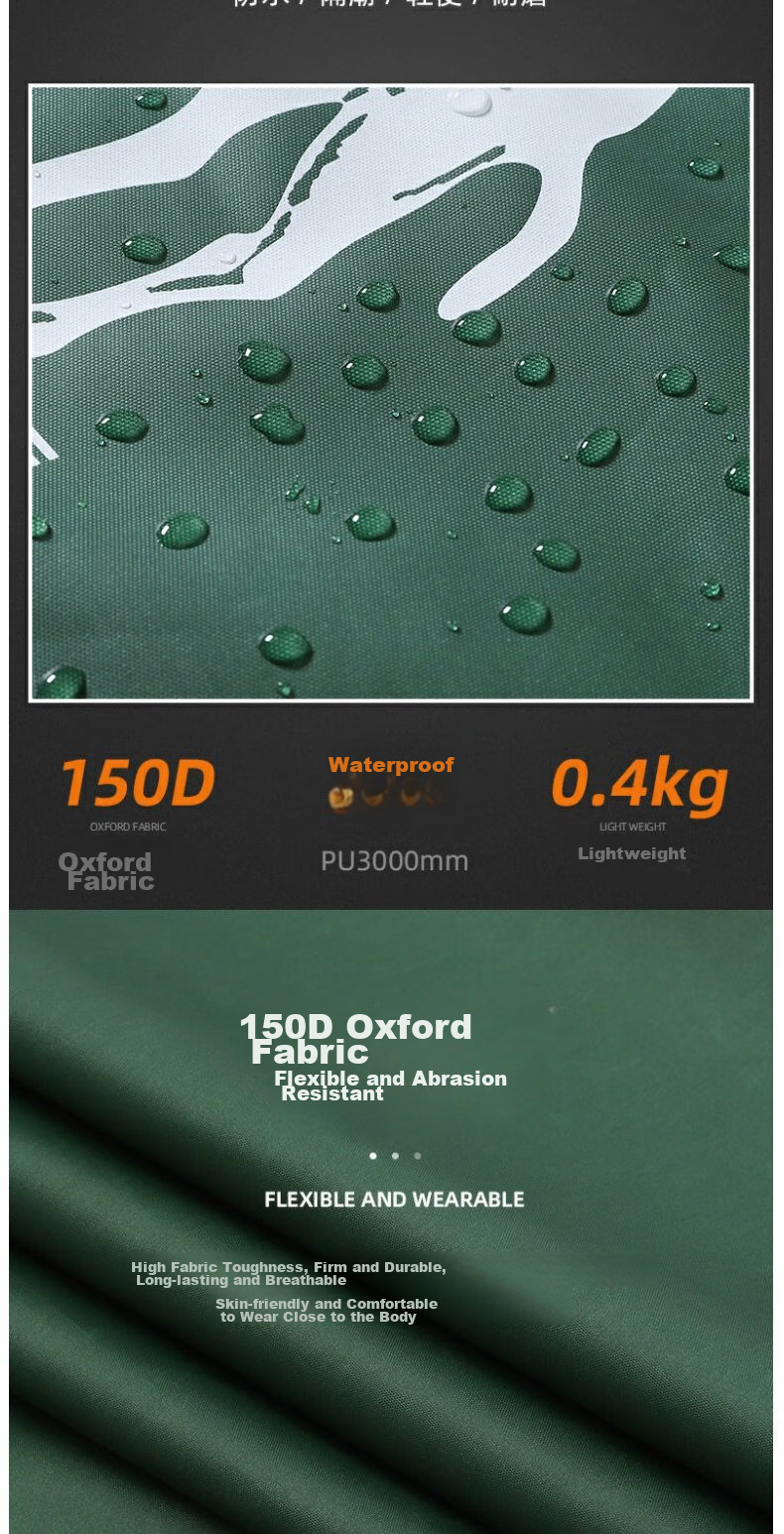 CAMEL Outdoor Ground Mat Tent Camping Pad, Thickened Waterproof Wear-Resistant Picnic Mat, Moisture-Proof Floor Mat A0S3H8103 Army Gree 3