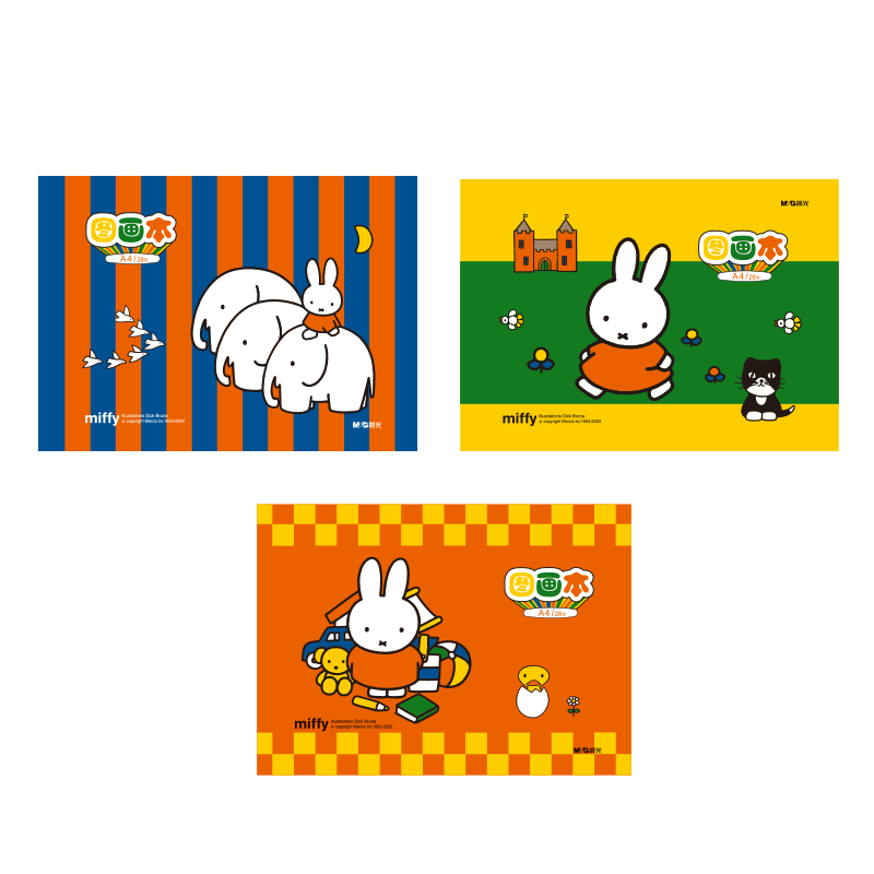 M&G Stationery A4 Drawing Book Children's Sketchbook Miffy 12-Pack 28 Pages TA4-IPBA