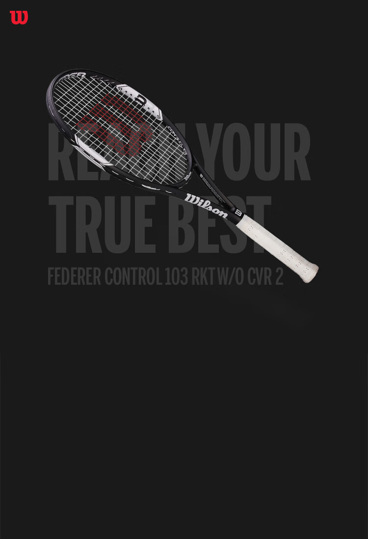 Wilson Federer Control Full Carbon Advanced Tennis Racket with Shock Absorption And Large Face 1