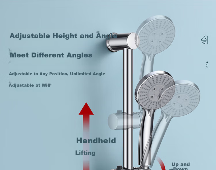 Larsd Shower Head Lifting Rod, Handheld Shower Head Bracket Mounting Kit, Wall-Mounted Shower Head Holder for LD723 Model 3