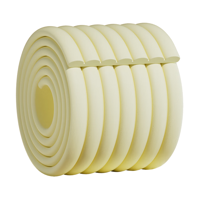 BEIDELI Multifunctional Anti-Collision Strip, Baby Home Use Table Cabinet Safety Protection Strip, No Adhesive Required, Widened W-Shaped, Off-White, 4 Meters