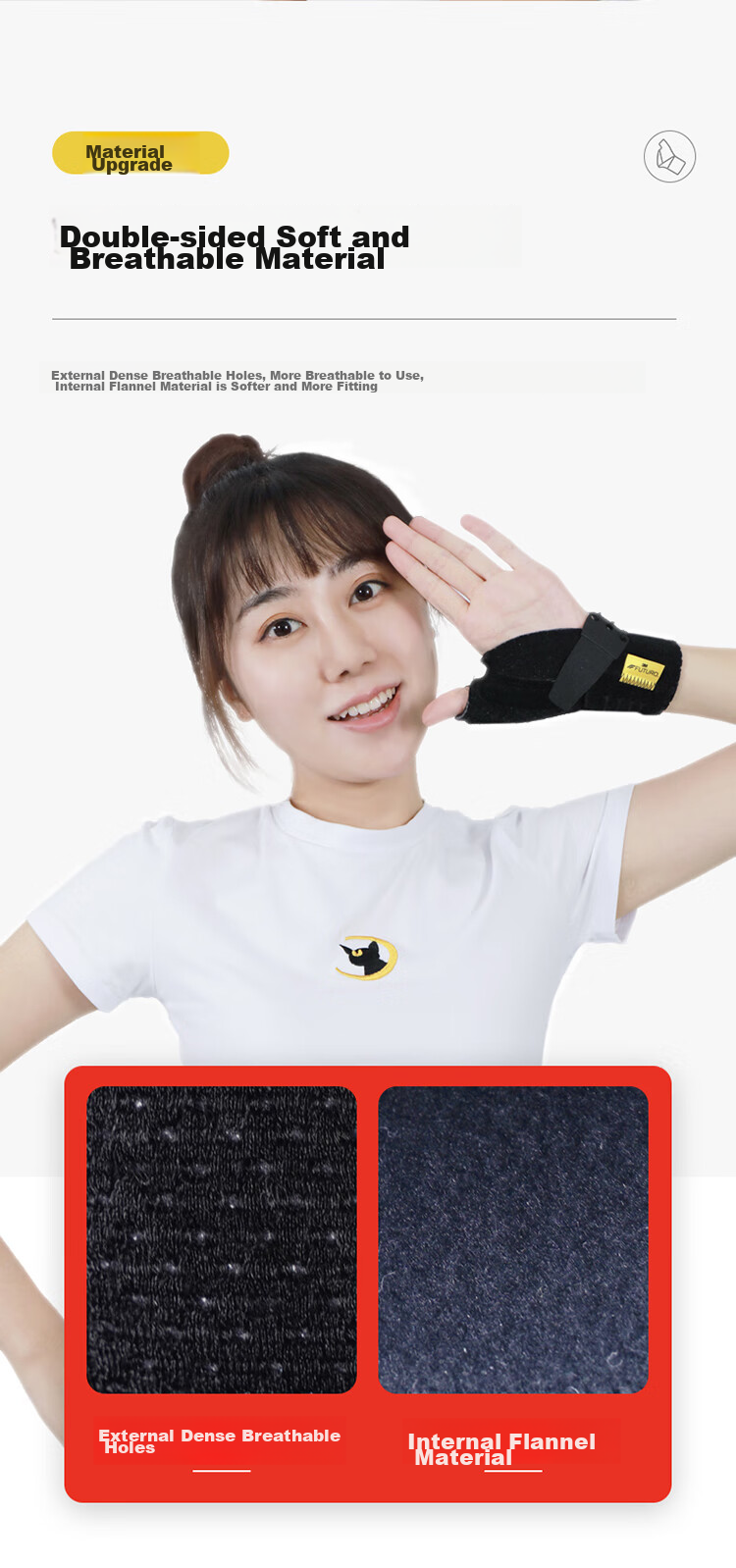 3M Wrist And Finger Protective Gloves, Breathable, for Trigger Finger Tendinitis, Sprains, Fracture Fixation, Sports Rehabilitation Wrist Support 5