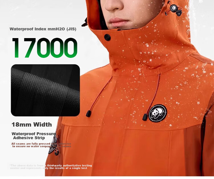 CAMEL Panda Outdoor Three-In Orange Jacket for Men And Women, Windproof Waterproof Triple-Protection Coat Hiking Outfit R611 14