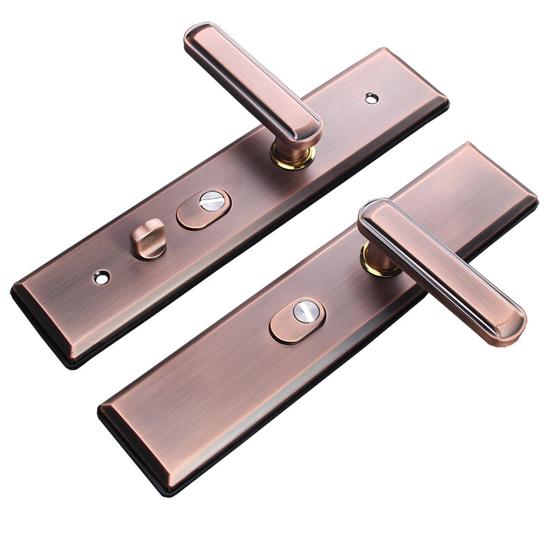 Chugong Door Handle Anti-theft Door Lock Pull Handle Pry-resistant Entry Door Lock Handle Red Bronze (Excluding Lock Body and Cylinder) 7