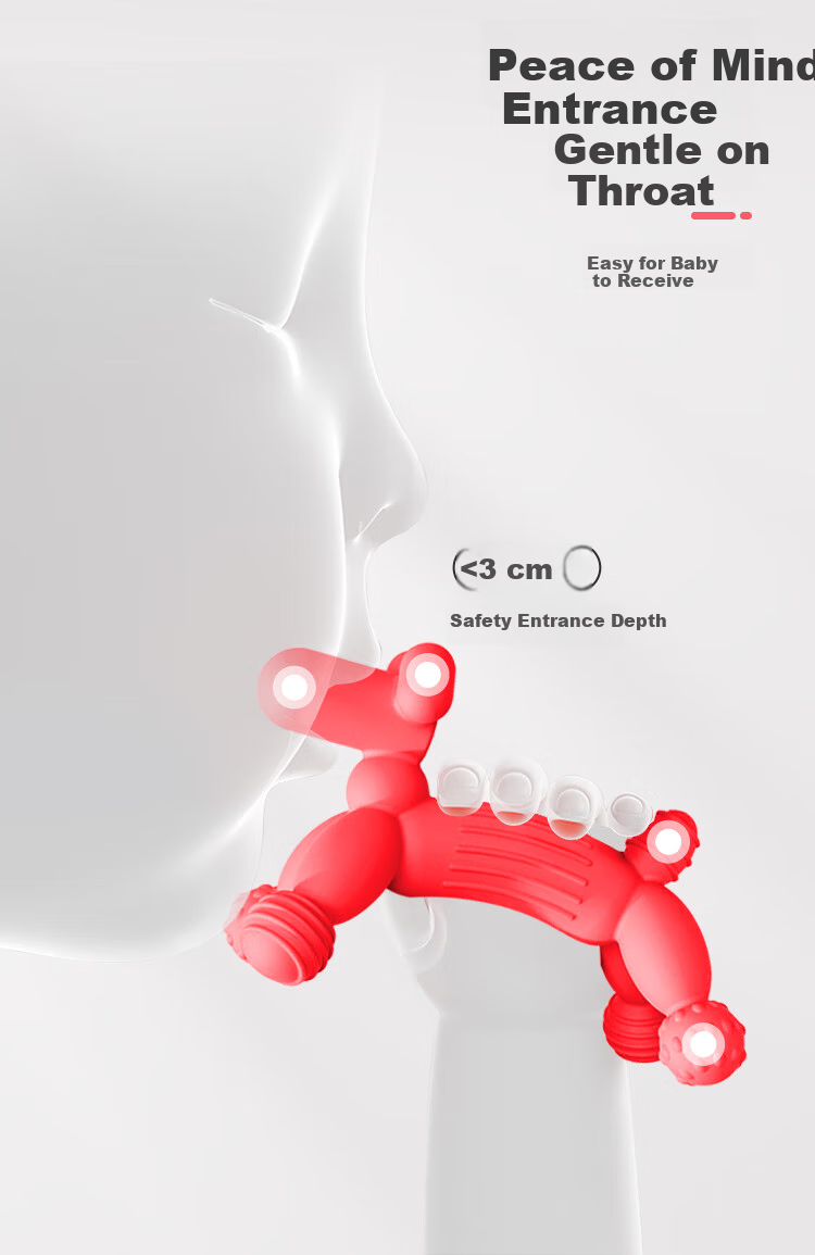 DOCTOR MA Baby Teether Mushroom-Shaped Teether Toy, Anti-Thumb Sucking Teether, Balloon Dog Desig 4