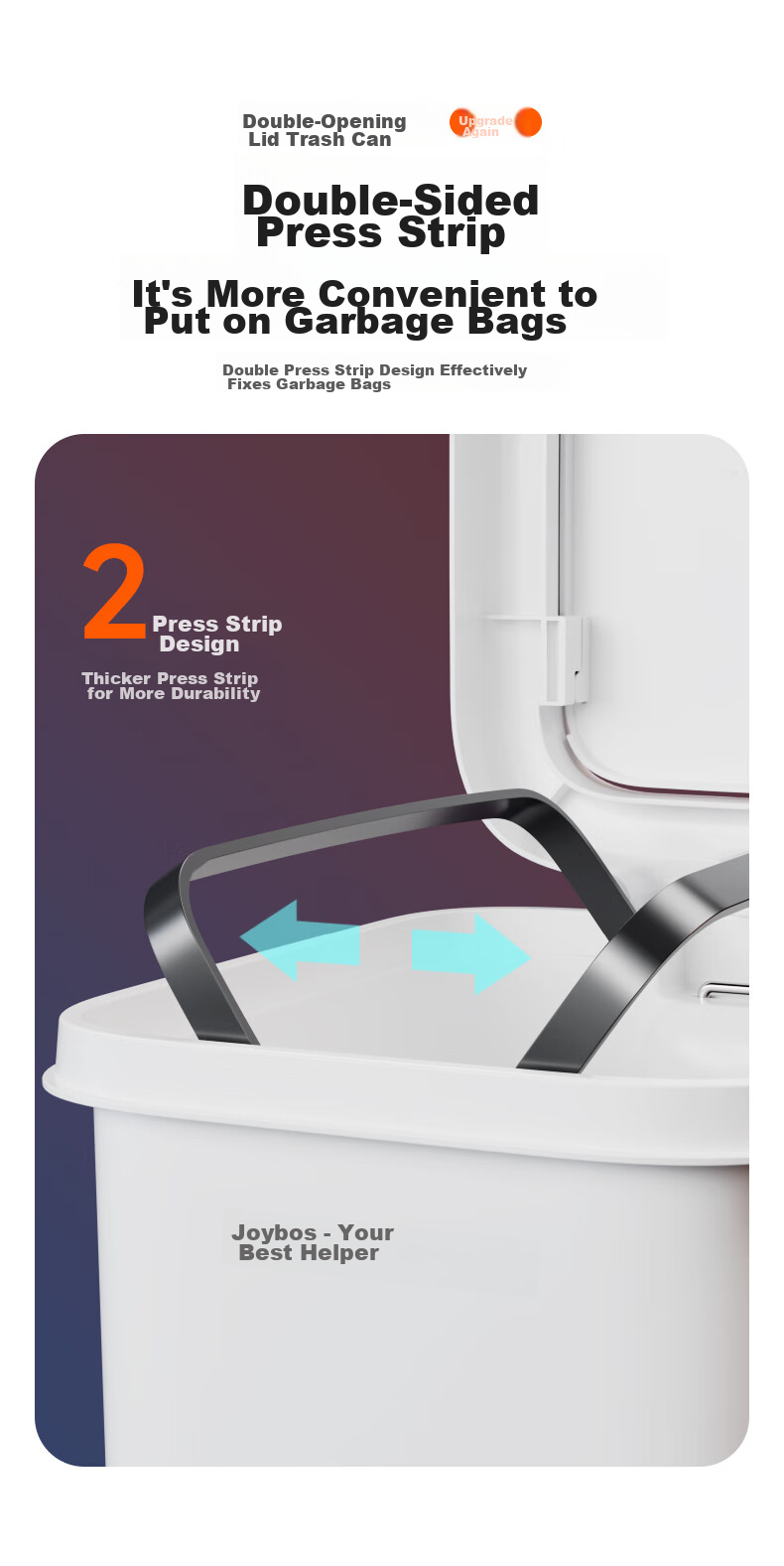 Jiabangshou Kitchen Trash Can, 16.5L Capacity, for Living Room And Home Use, 2026 New Model, Large Size, for Bathroom, Toilet, Office, with Lid And Foot Pedal 13