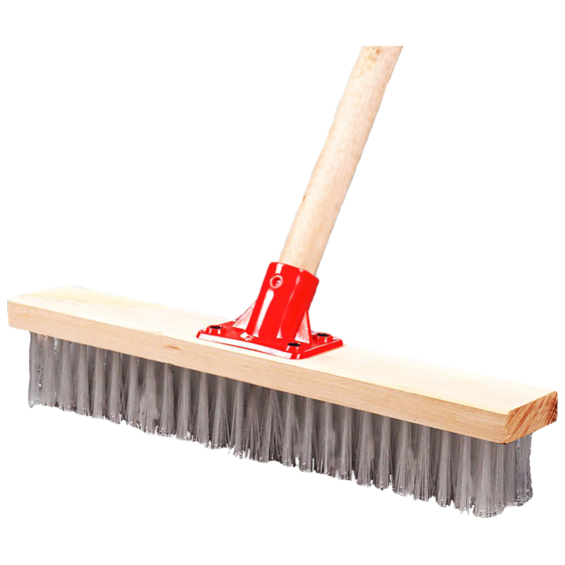 Home Maid 30cm Wide Floor Brush, Long Handle Hard Bristle Large Size Kitchen Bathroom Carpet Washing Brush Cleaning Brush for Tiles