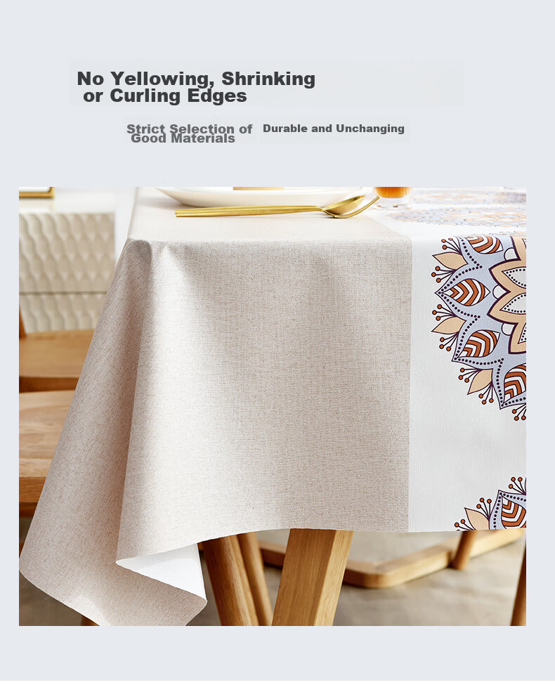AVIVI Waterproof And Oil-Proof Heat-Resistant Rectangular Tablecloth for Dining Table, Coffee Table, And Desk Cover 140*180 Cm 6