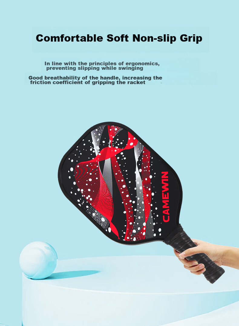 CAMEWIN Pickleball Paddle Set, Advanced Carbon Fiber Entry-Level Professional Pickleball, Cosmic Pickleball Hot Pressed Double Paddle 5