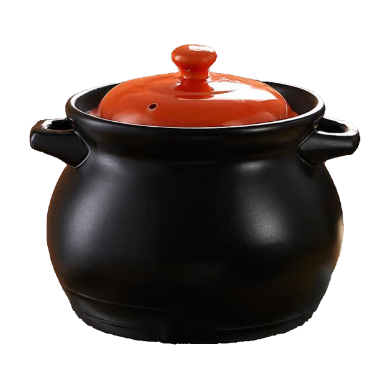 JD Original Ceramic Casserole Pot, Soup Pot, Stew Pot, Health-Preserving Pot, High Temperature Resistant, Crack-Resistant, Suitable for Open Flame And Gas Stove, 6.5L Capacity