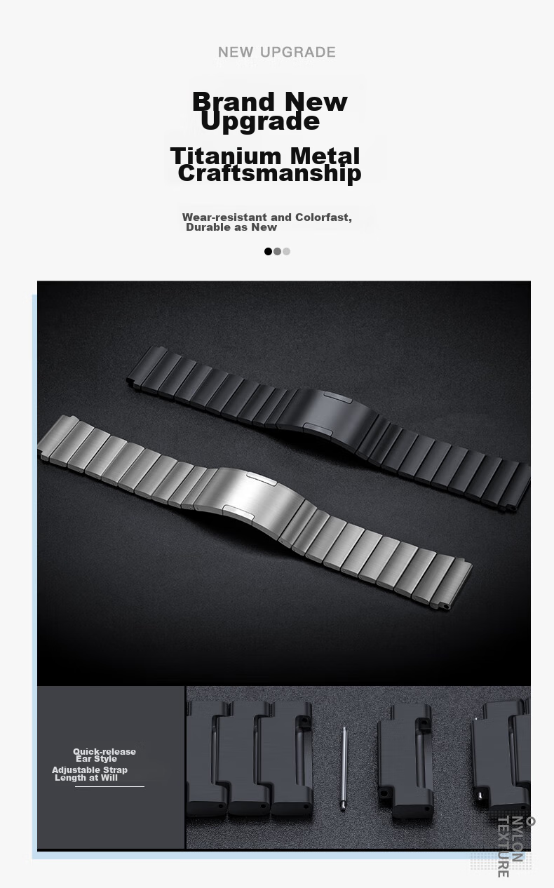 Weiqiantu [Titanium Metal] Suitable for Huawei Watch Straps GT7/GT6/GT5/pro/Watch6/pro/5/watch4pro/GT4/3/Buds2, Feifan Dashi 2 3