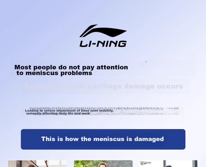Li-Ning Knee Brace for Women, Sports Meniscus Arthritis Injury Fluid Retention, Specialized for Running, Hiking, Badminton, Patella Protectio 2