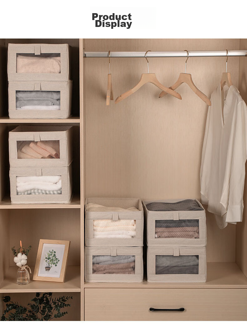 Youjialiangpin Clothes Storage Box, Pants Organizer, Wardrobe Clothing Organizer, Cotton And Linen Underwear Storage Basket, Miscellaneous Item Storage Container 10