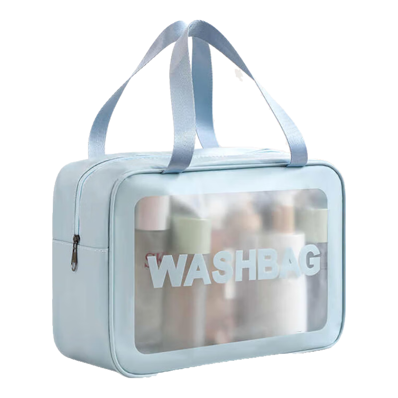 Jinghuisichuang Travel Toiletry Bag, Makeup Bag, Shower Waterproof Gym Swimming Storage Pouch, Portable Organizer Bag, Transparent Large Size
