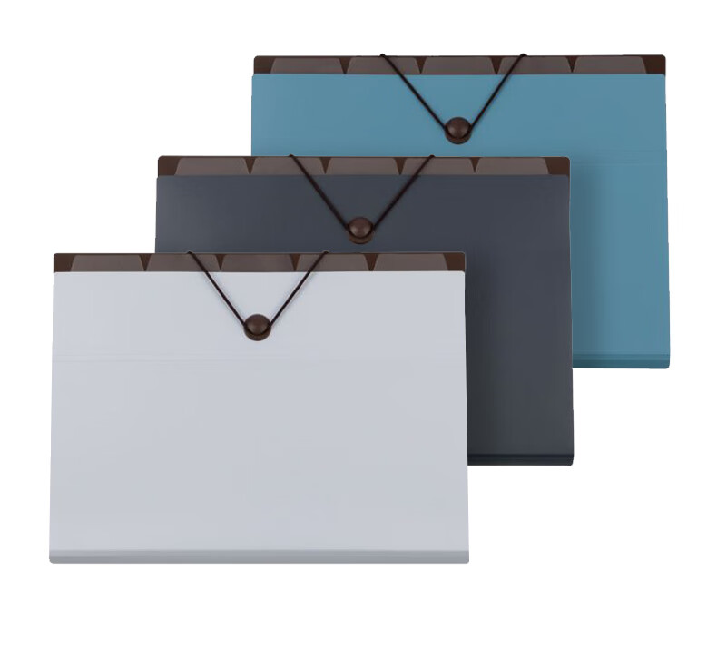 Nakabayashi [Back to School Essential] Nakabayashi A4 Vertical Accordion File Folder with Index, Document Organizer with Strap, Light Gray, DF-A411S 7