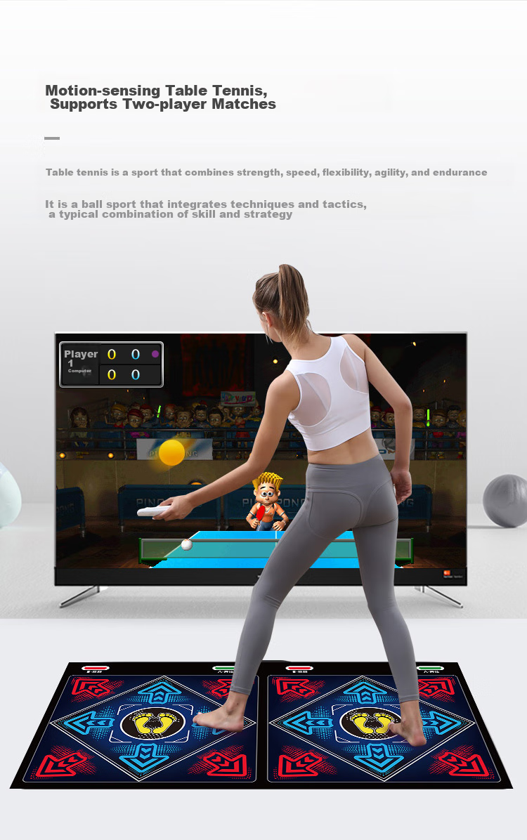 HongTai Double-Person Wireless Dance Mat, Home TV Dance Machine, Game Motion Sensing Hand And Foot Dancing, Leg Beautifying, Children's Running Mat 24