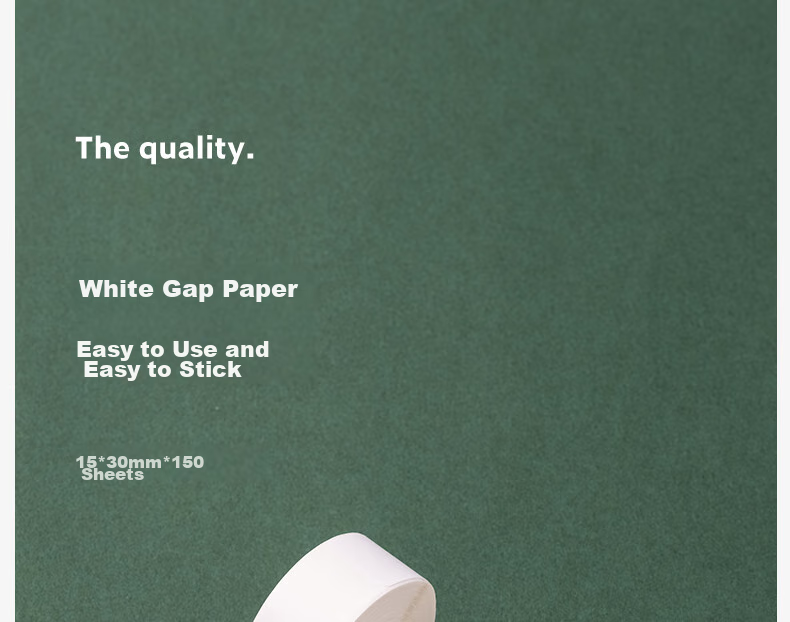 Deli QH54 Transparent Thermal Label Printing Paper, Self-Adhesive Home Storage Organizer Switch Sticker Sticky Note Journal Name Tag, Transparent Gap Paper Suitable for Q5, 320 Sheets 9