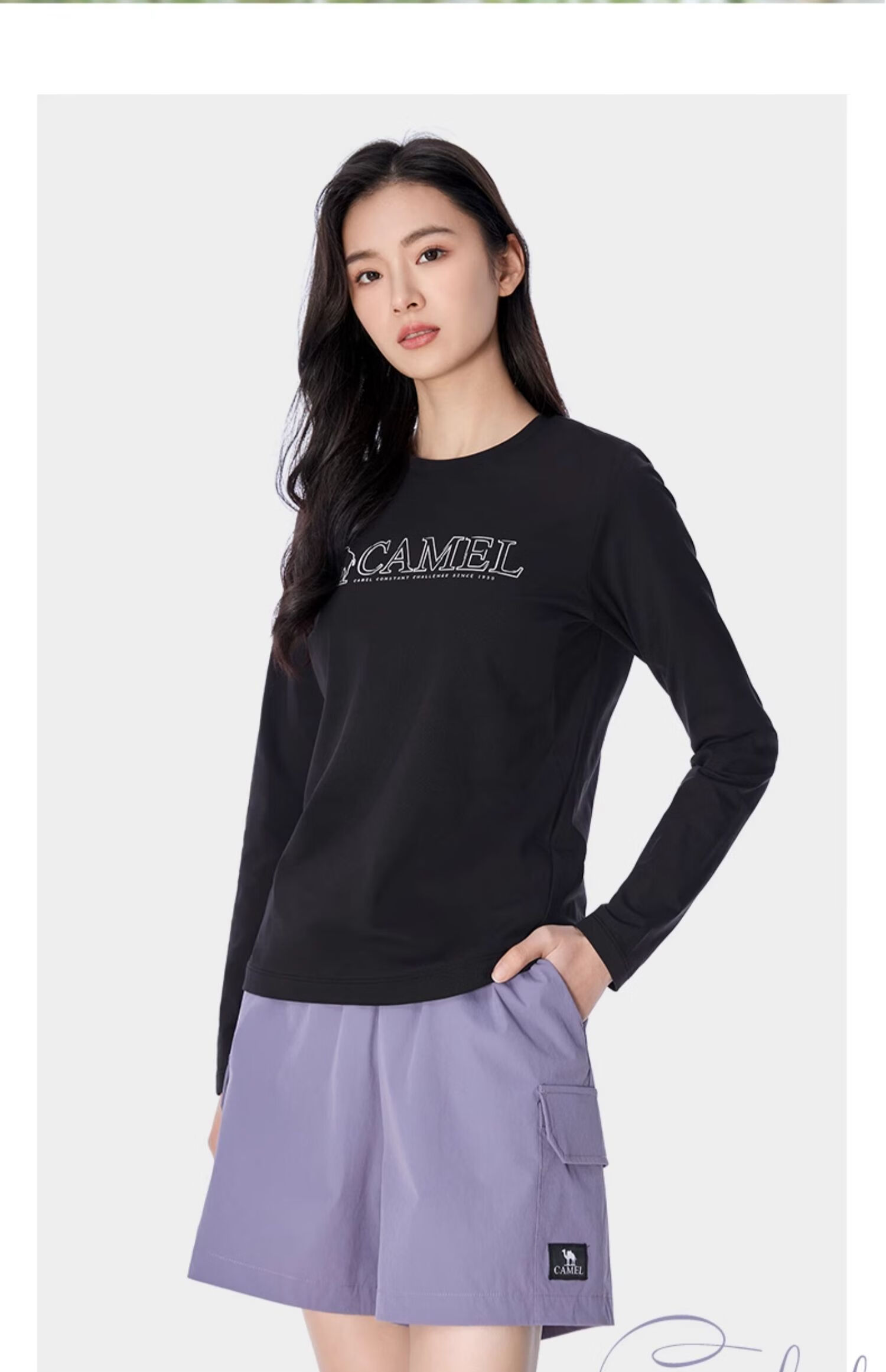 CAMEL Outdoor Quick-Dry Long Sleeve Round Neck T-Shirt for Men And Women, UPF50+ Original Yarn Sun Protection UV Protection Ice Cool Top 20