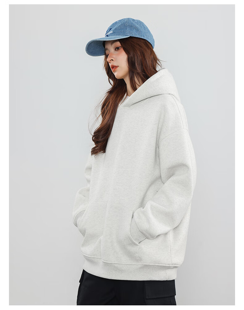 NASA GISS Hooded Sweatshirt for Men, Loose-Fitting Versatile Solid Color Sports Top, Youth Long-Sleeve Jacket, Apricot Color, 2XL 23