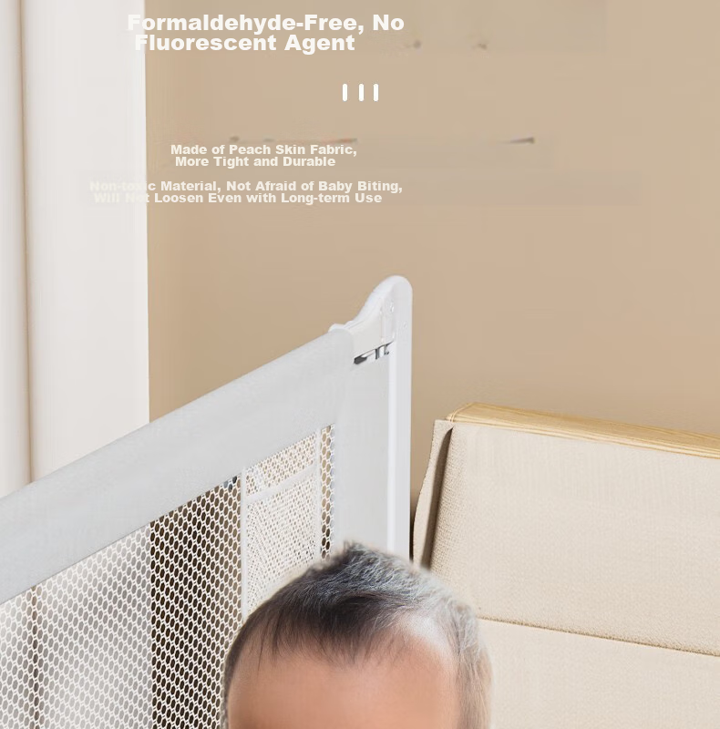 YEEHOO Bed Guard Rail, Baby Fall Prevention Protective Barrier, Infant Crib Rail, Children's Guardrail, Bedside Safety Rail, 2.0 Meter Bed - Single Piece 14