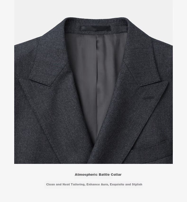 Goldlion [Pure Wool] Spring And Summer Men's Dark Twill Jacquard Slim Fit Business Formal Dress Pants 23