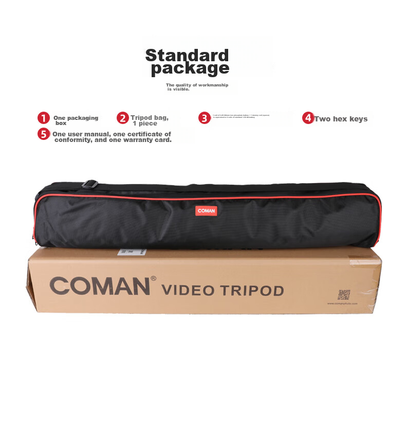 COMAN Professional Tripod, Camera Tripod, DSLR Hydraulic Head, Camera Stand, Live Streaming Photography, Load Capacity 10KG, Stable Universal Tripod KX3636F 21