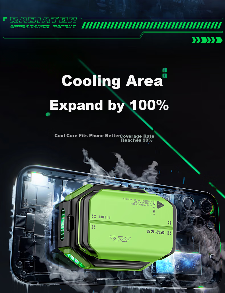 WITGOER [External Battery | No Plugging Required] Phone Cooling Pad, Magnetic Back Clip for Gaming, Ice-Cold Live Streaming Semiconductor Cooling, Suitable for Apple Iqoo 17