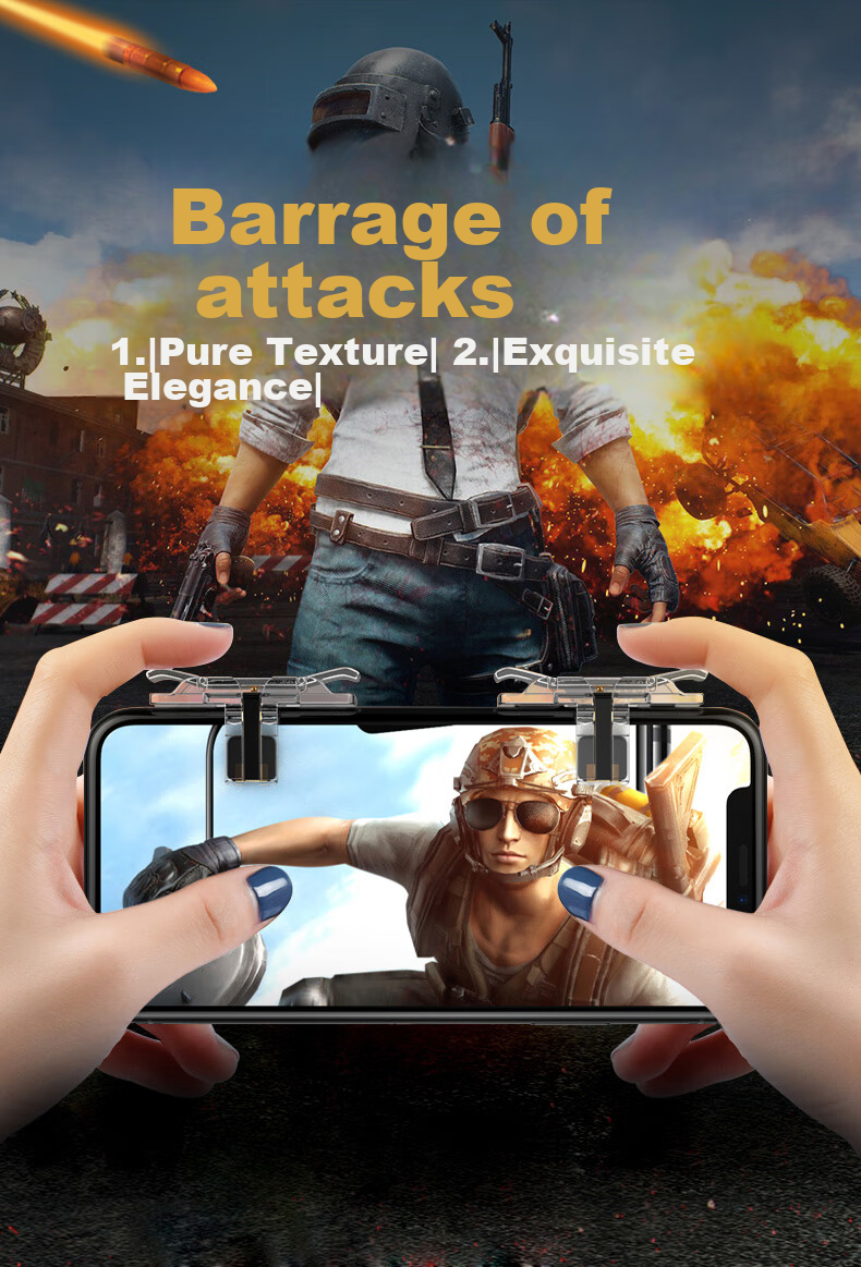 KMaxAI Peace Elite Aiming Assist, Automatic Gun Pressing, Four-Finger Mechanical Buttons, Quick Response, Mobile Game Peripheral GMAJ-XJT Gaming Assist Butto 1