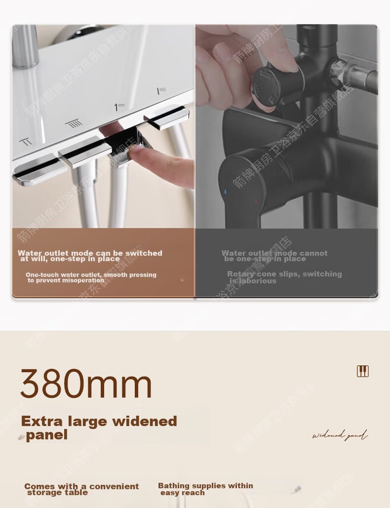 ARROW Shower Head, Independent Water Distribution Piano Key Shower Head, Handheld Spray Gun, High-Pressure Shower Head 6