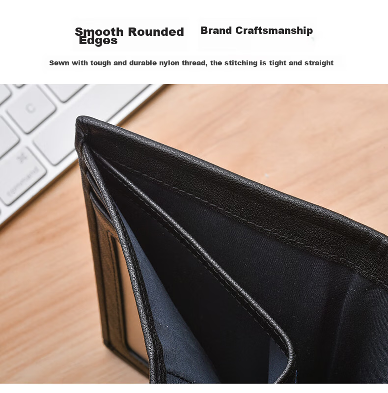 Hush Puppies Wallet, Men's Top-Grain Leather Genuine Short Casual Simple Wallet, Gift Box Set, Birthday Gift for Boyfriend 8