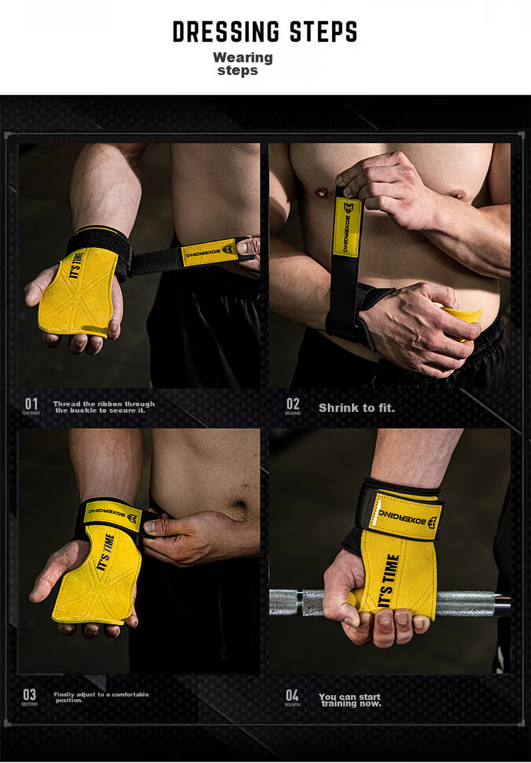 GINGPAI SPORT Pull-Up Assist Band Fitness Gloves with Wrist Support for Men And Women, Professional Non-Slip Hand And Wrist Straps for Pull-Ups And Chin-Ups, Pink, Size S 8