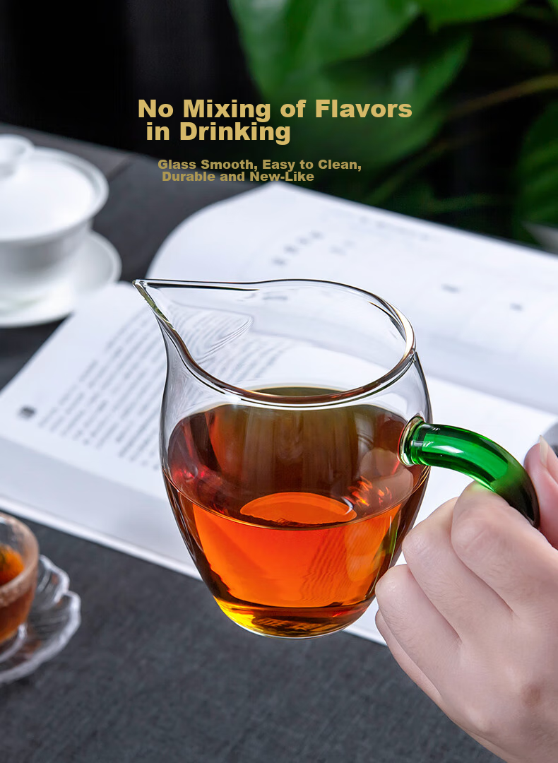 JHY Genuine Price, Glass Fair Cup with Filter, Thickened Heat-Resistant Tea Divider, Tea Sea, Tea Accessories 7