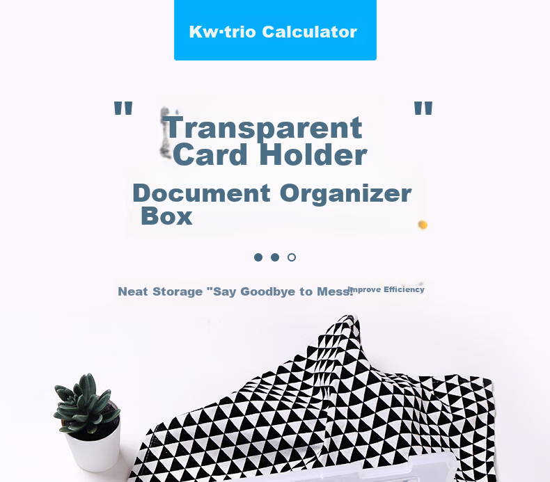 KW-Trio A4 Transparent Document Storage Box, Waterproof, for Certificates And Durable Files, Card Holder Organizer Box 1