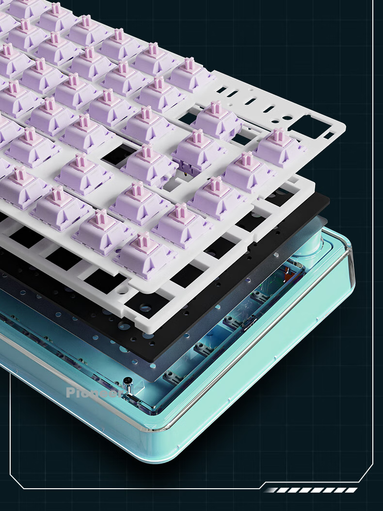 EWEADN V82pro Small Ice Sugar Wireless Bluetooth Tri-Mode Custom Mechanical Feel Keyboard, 82 Keys, for Office, E-Sports Gaming, Laptop Peripherals, Ivory White Wind Chrysanthemum Switch 11