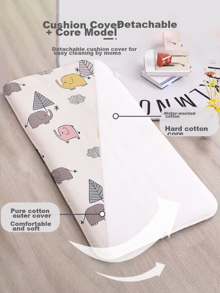 9I9 Baby Mattress, Infant Pad, Pure Cotton Cover, Thickened, Removable And Washable, Kindergarten Supplies for School Opening, 135*60 A101 3