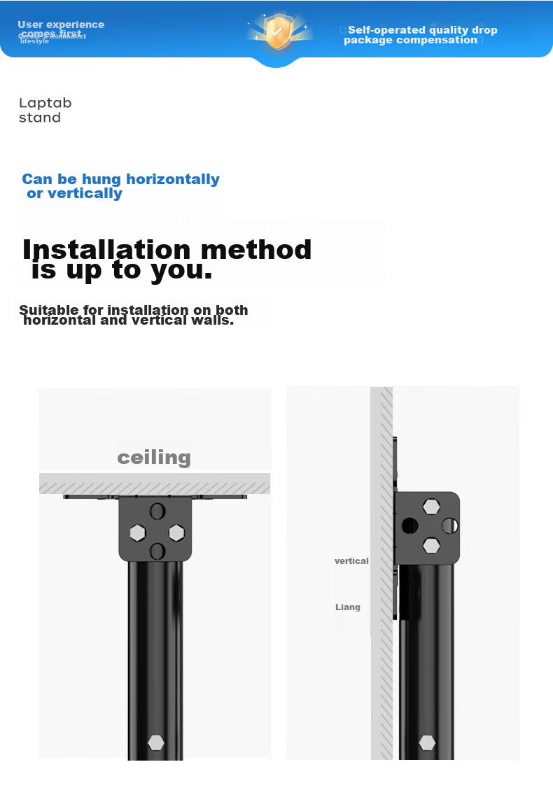 Beishi TV Mount (32-65 Inches), TV Ceiling Mount, 360° Rotation, Extendable Ceiling Bracket, TV Stand, Universal Mount for Multiple Brands 11