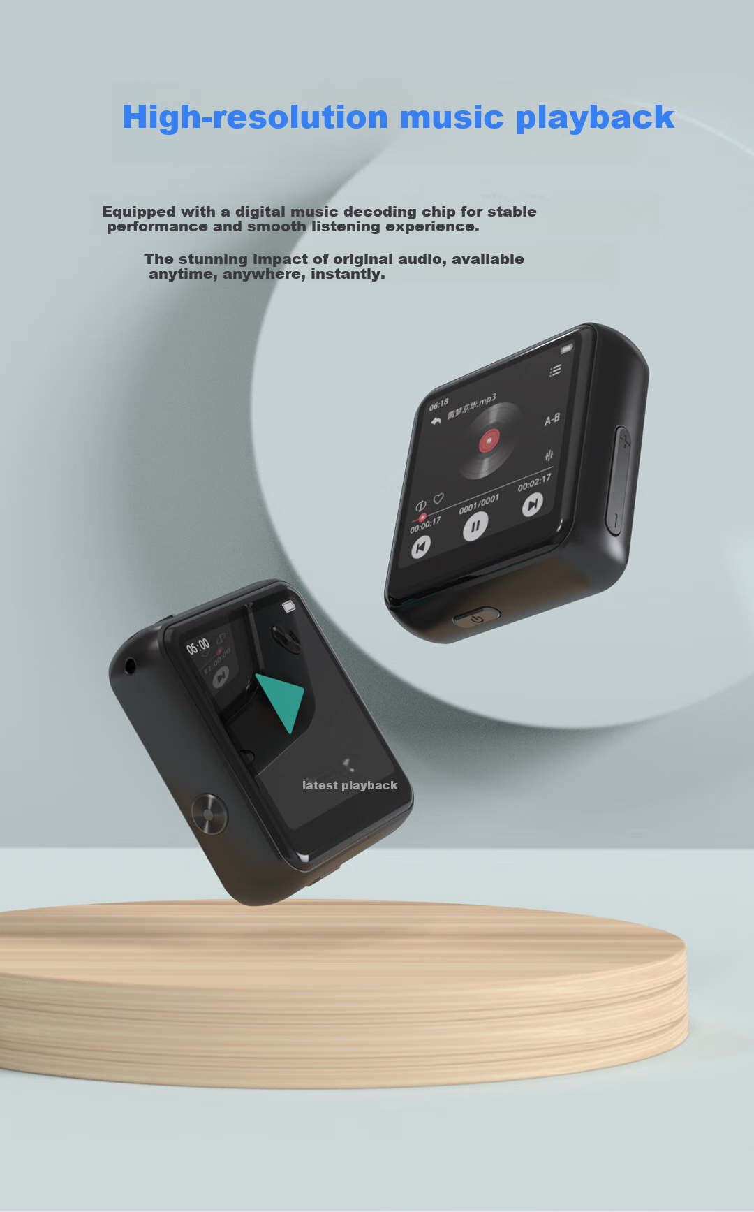PHILIPS SA2301 MP3 Player, Portable for Sports, High School Student Dedicated Lossless Music Player, 32GB 3