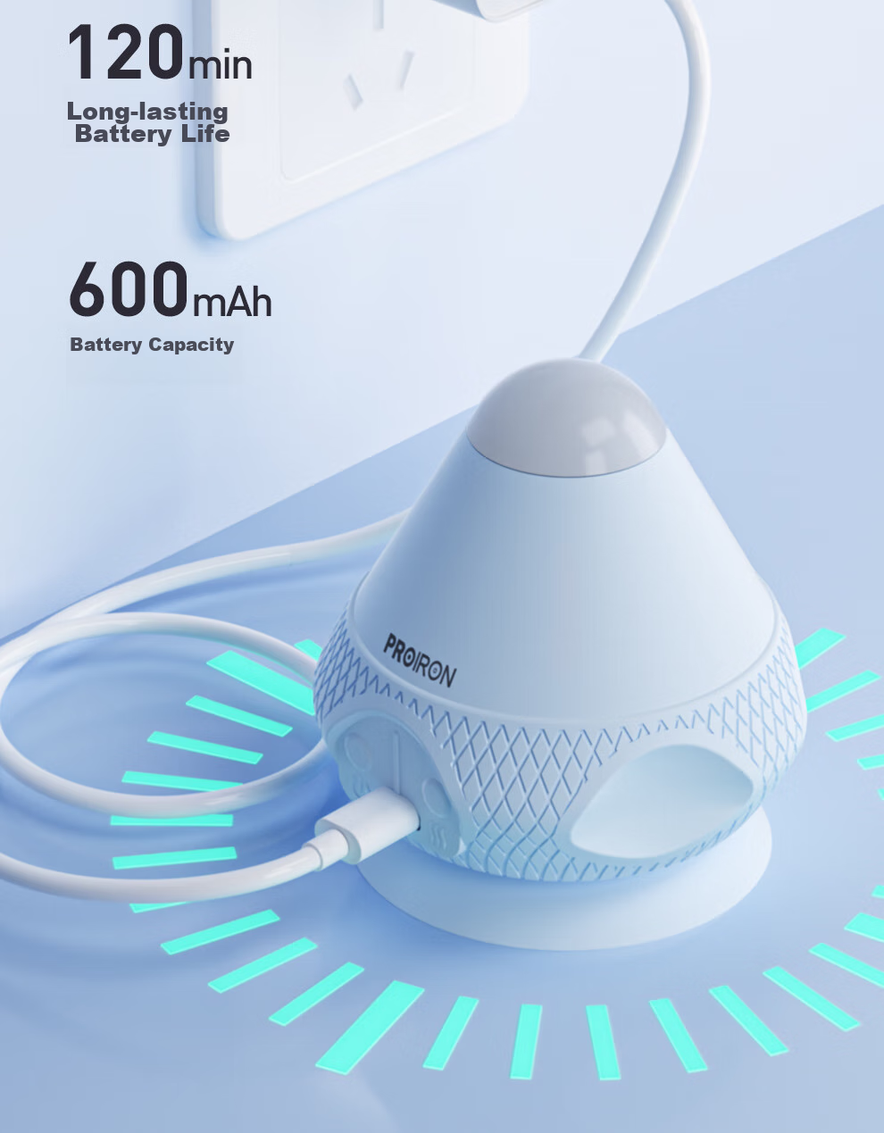 PROIRON Puli'ai Electric Adhesive Fascia Ball for Shoulder, Neck, Back Muscle And Foot Soles Relaxation Heat Therapy Professional Massage Device Gree 19