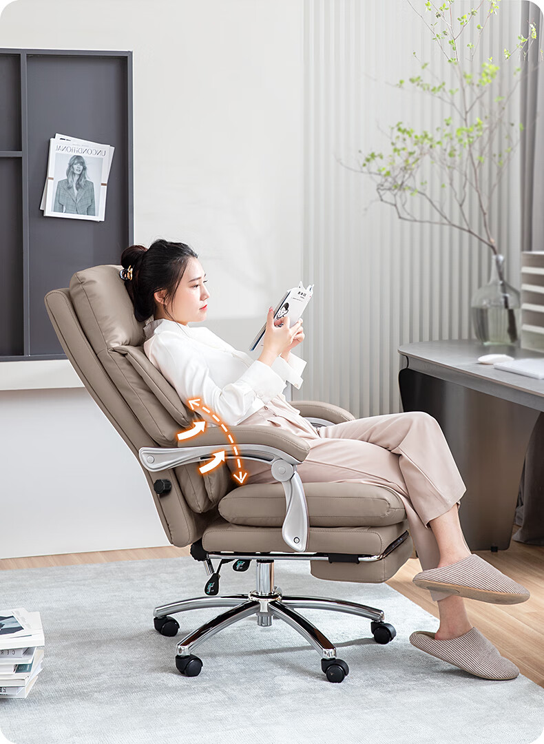 Guquan Boss Chair Home Heating Massage Comfortable Office Chair Nap Computer Chair Long Sitting C570H Coffee Thi 17