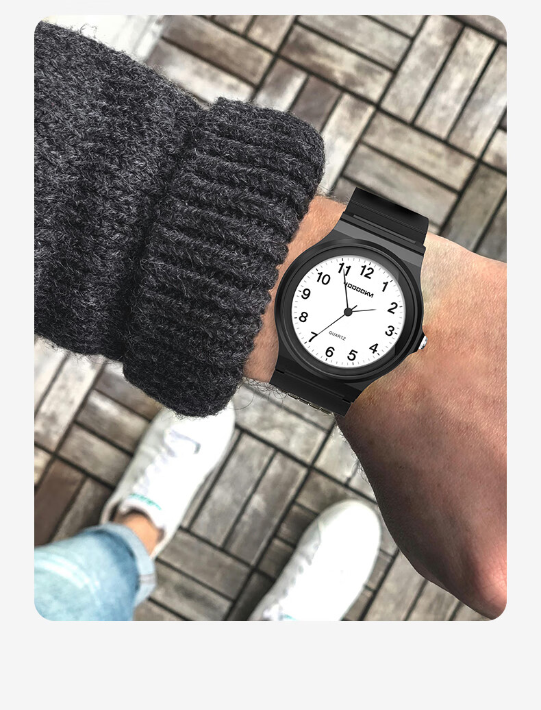Siwangongli Children's Student Watch for Primary, Middle And High School Students, Civil Service Exam Waterproof Electronic Analog Quartz Watch, Black 10