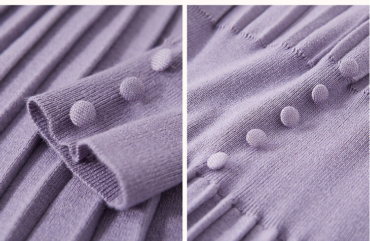 Dme Sweet Feminine V-Neck Waist-Slimming Knit Dress for Women, Mid-Length, Elegant Socialite Style, Spring and Autumn 8