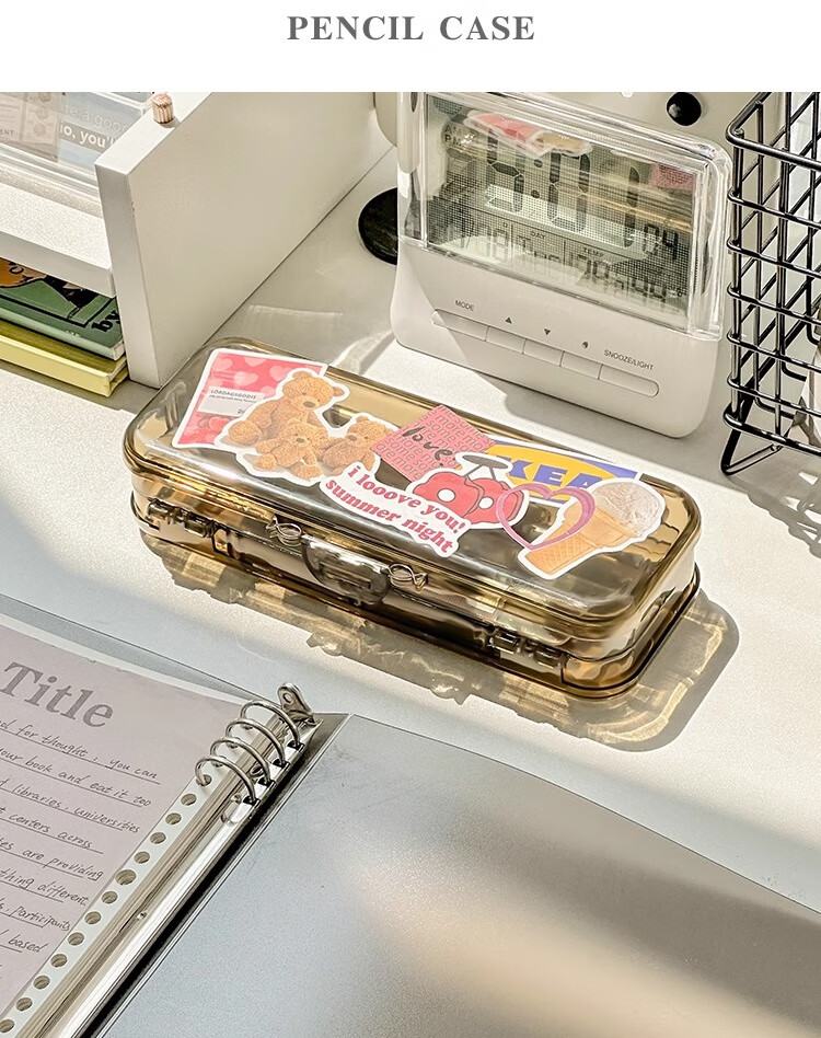 Class 3 Grade 2 Transparent Frosted Pencil Case Large Capacity Student Pencil Box Ins Storage Office Minimalist Transparent Version 3