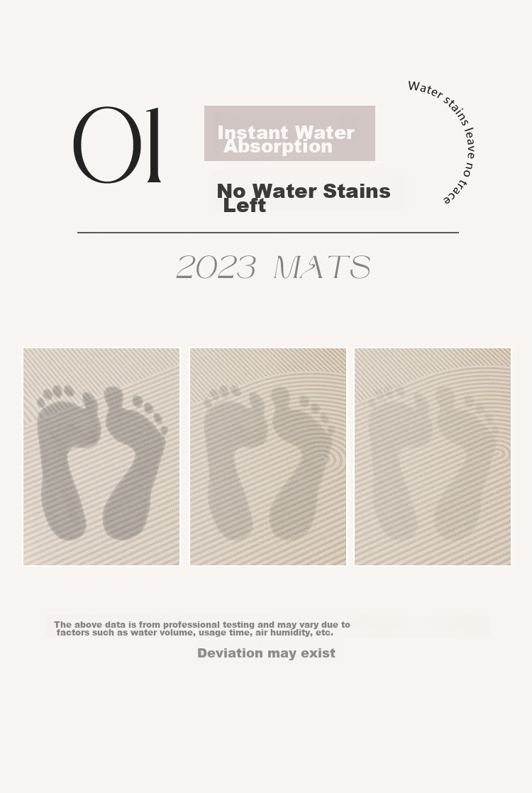 BULULOM Bathroom Entrance Non-Slip Mat, Absorbent Foot Mat, Quick-Drying Toilet Mat, Zhanxiang, 45*70cm 7
