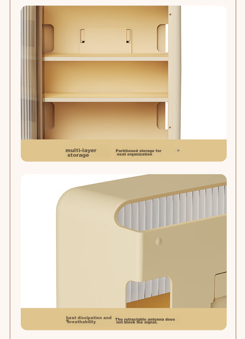 Fan Ye Double-Layer Data Cable Storage Box Desktop Charger Mobile Phone Power Cord Organizer with Dustproof Cover Cable Management Box 15