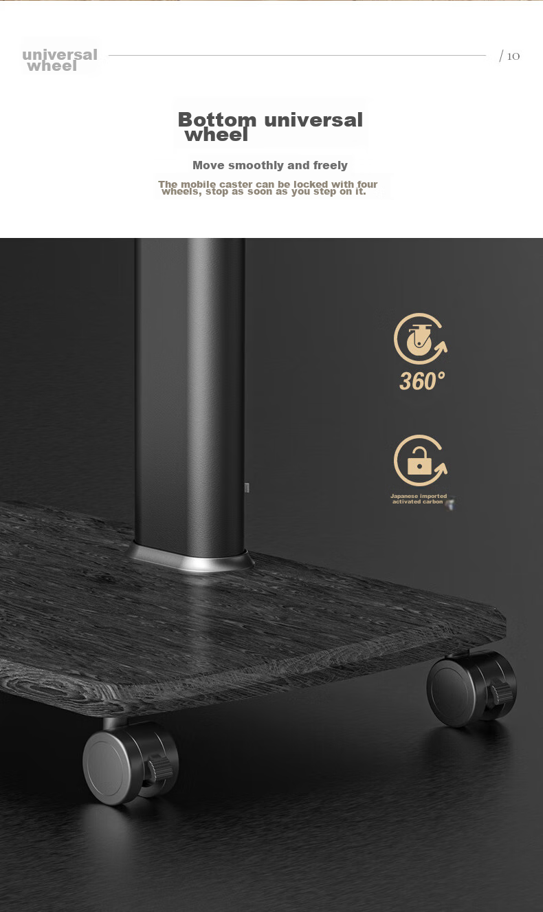FITUEYES Mobile TV Stand Floor Cart, Universal for 32-65 Inch TVs, No Drilling Required, Movable, Compatible with Multiple TV Brands And Models 15