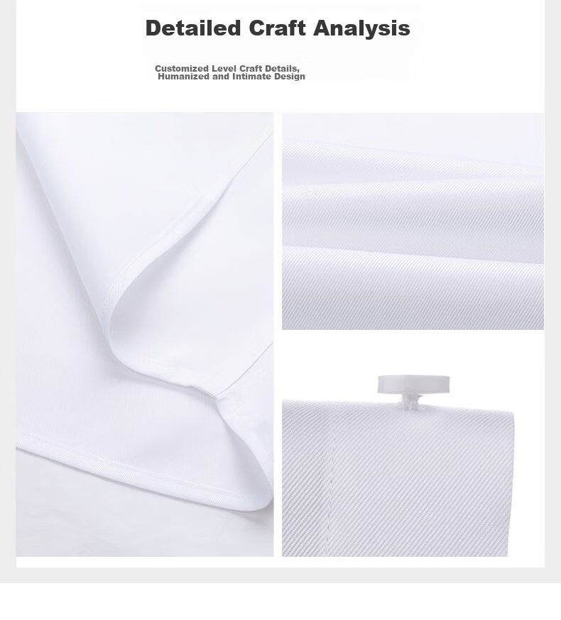 FIRS Long-Sleeve Shirt for Men, DP Wrinkle-Free Dress Shirt, Business Casual Work Pure Cotton White Shirt, Plain White, Size 38 4