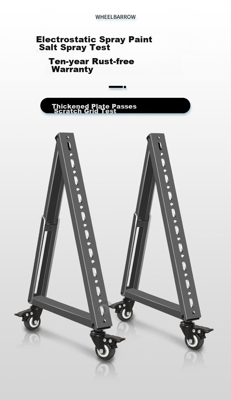 Jianleji 32-70 Inch TV Stage Cart, Podium Low Stand, Adjustable Tilt Angle, Floor-Standing Mobile Upright Bracket, Return Display, Return Viewing, Teleprompter, Advertising Machine with Wheels 6