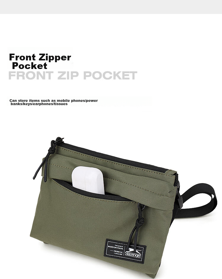Slazenger Lightweight Casual Sports Mini Backpack for Men And Women, Crossbody Bag, Shoulder Bag, Versatile Chest Pack, Outdoor Camping Mini Phone Pouch 6
