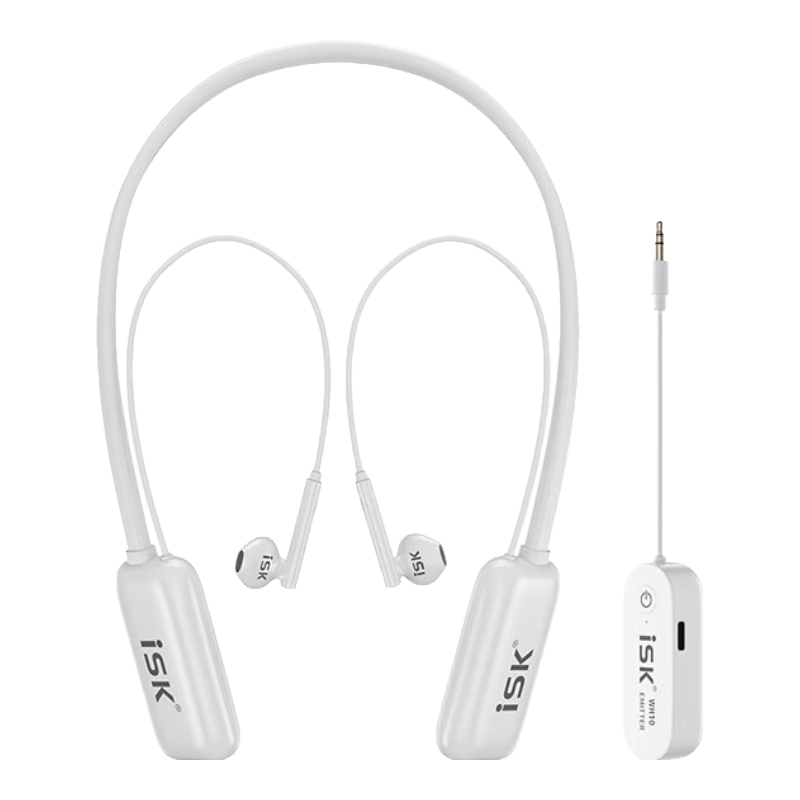 ISK WH10PRO Wireless Monitoring Headset with One-To Design for TikTok, Kuaishou Live Streaming, Singing, In-Ear Monitoring, Performance, Outdoor Gaming, Stereo Sound, Neckband Style