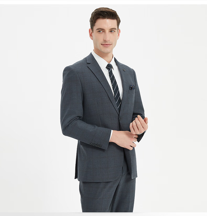 FIRS [Contains Wool] Men's Suit Set, Business Casual Professional Formal Wear, Commuter Wedding Attire, Male Work Uniform 8